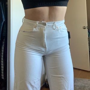 GAP White Wide Leg Jeans
